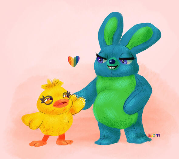 Toy Story 4's Bunny and Duckie